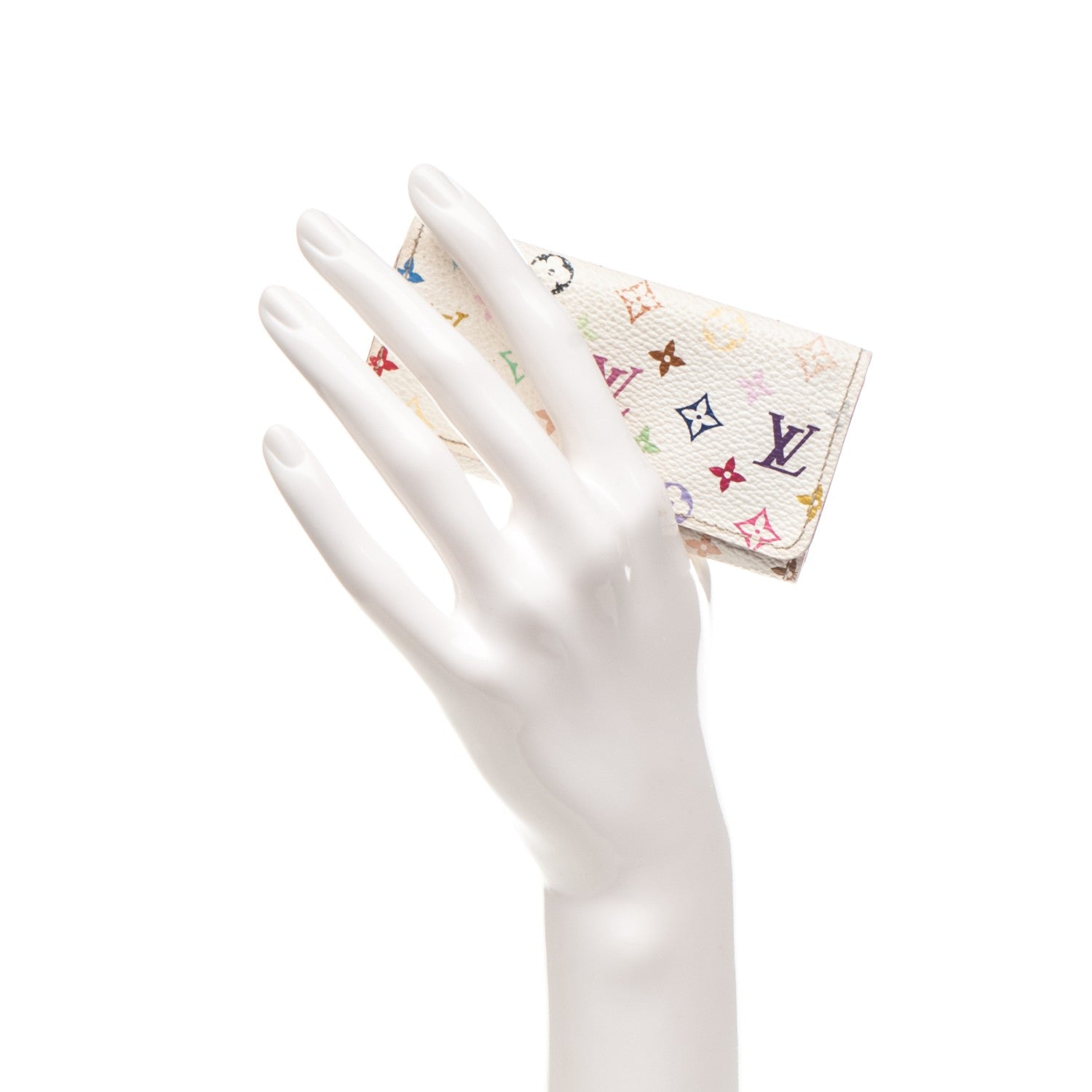 Louis Vuitton Monogram Multicolor Multicles 4 Key Holder White Litchi 2 of 8
