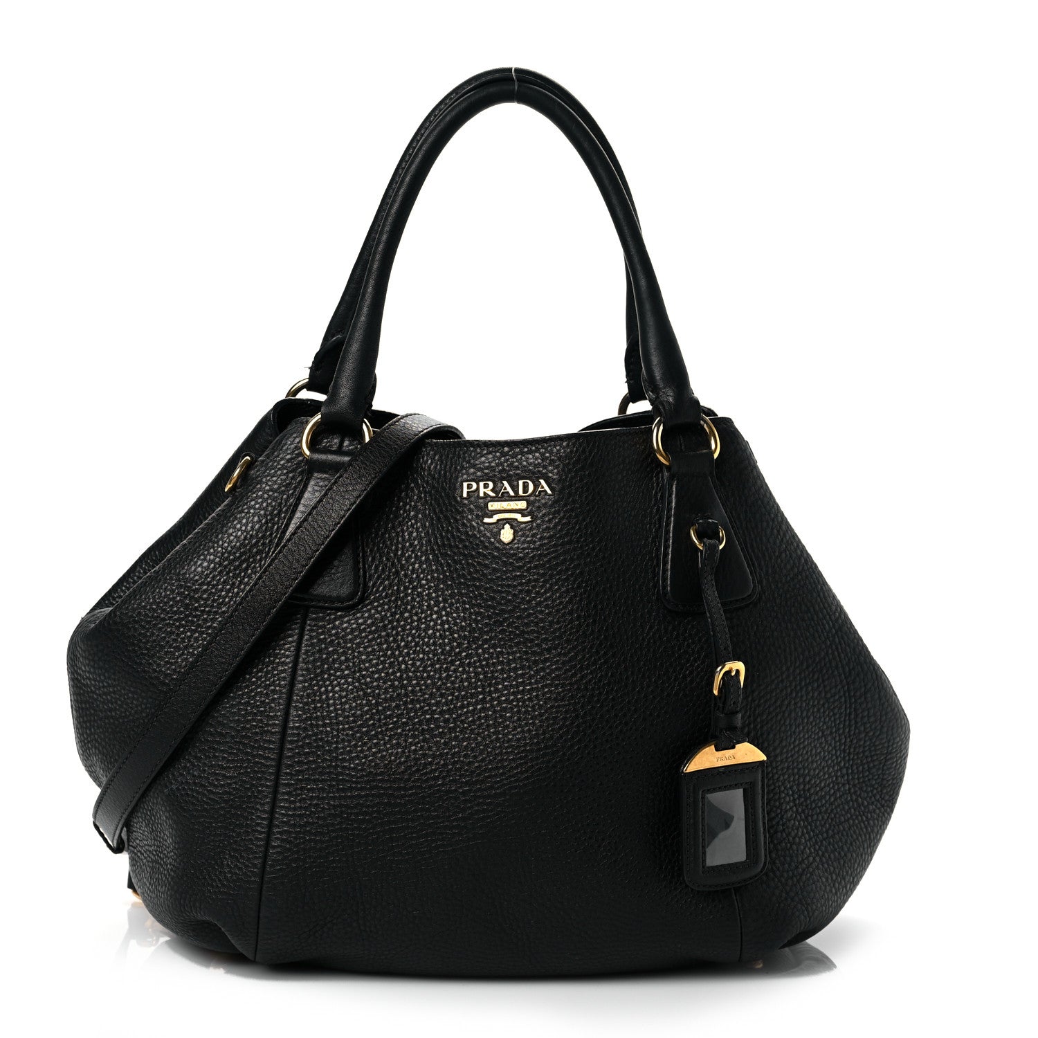 Prada Vitello Daino Shopping Tote Black 1 of 8
