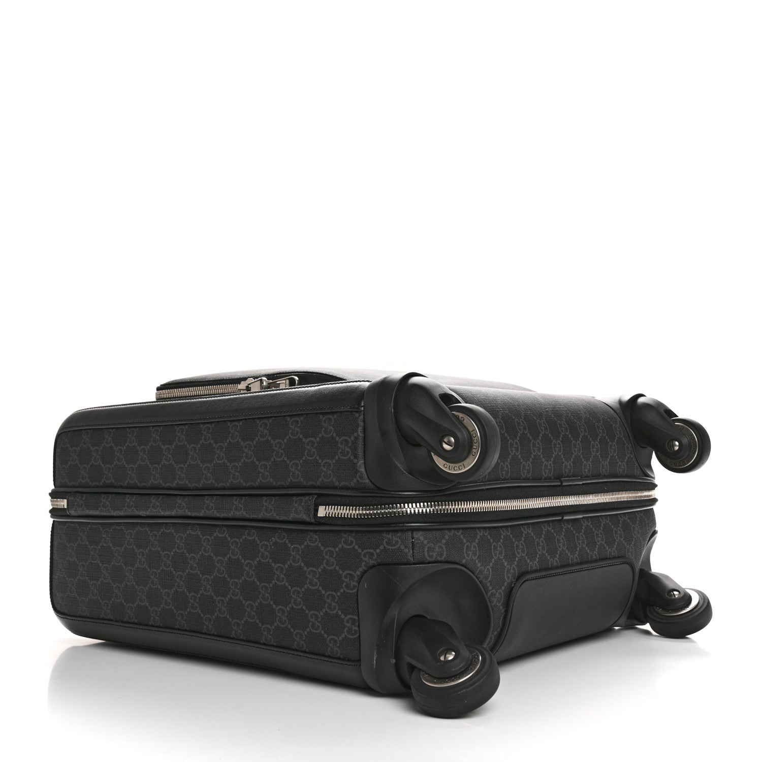 Gucci GG Supreme Monogram Calfskin Carry On Trolley Black 3 of 11