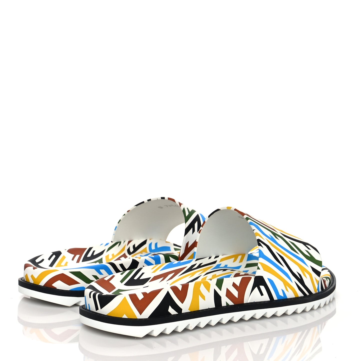 X SARAH COLEMAN Vitello FF Vertigo Slide Sandals 9 Multicolor