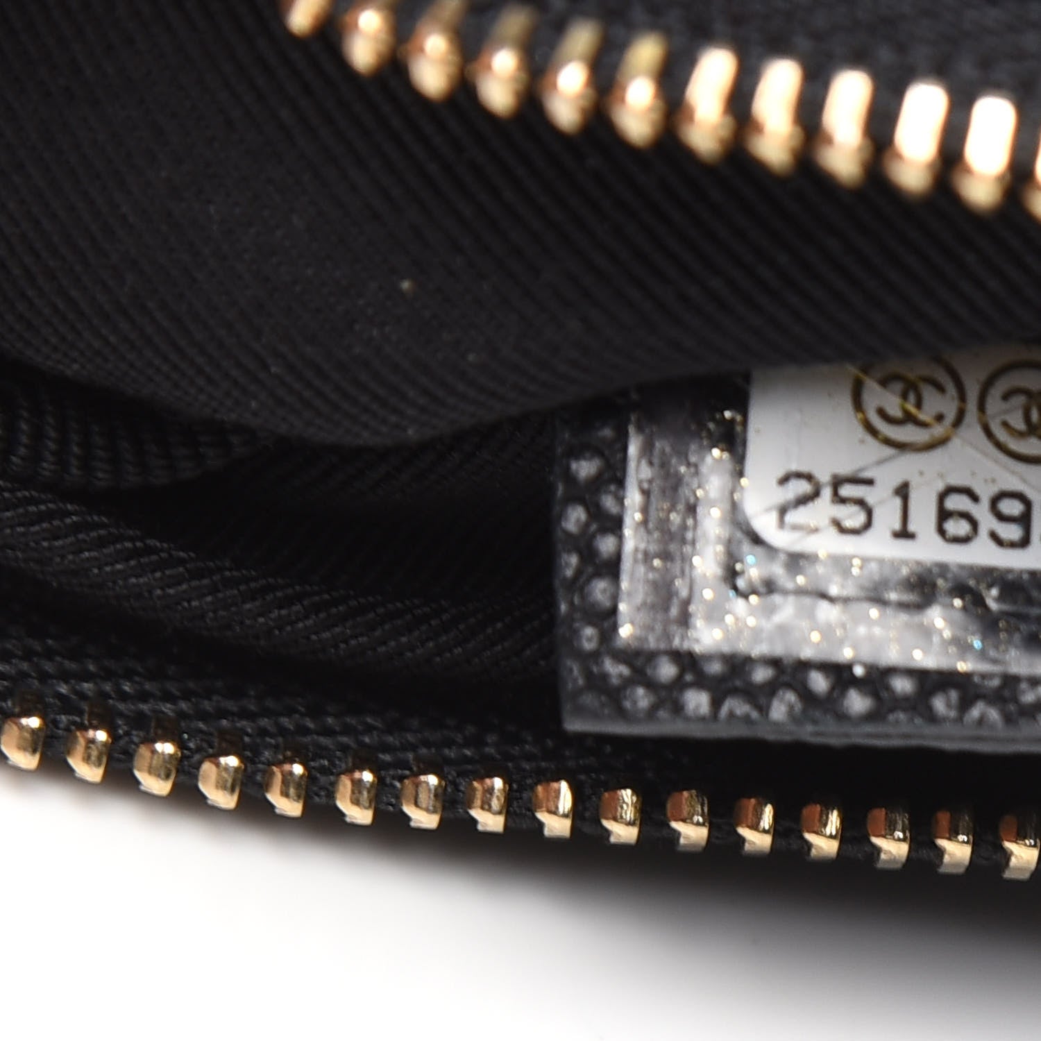 Chanel Caviar Chevron Quilted Small Ancient Greek Charms Cosmetic Case Black 7 of 7