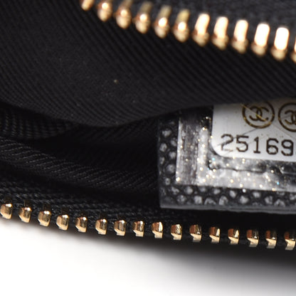 Chanel Caviar Chevron Quilted Small Ancient Greek Charms Cosmetic Case Black 7 of 7