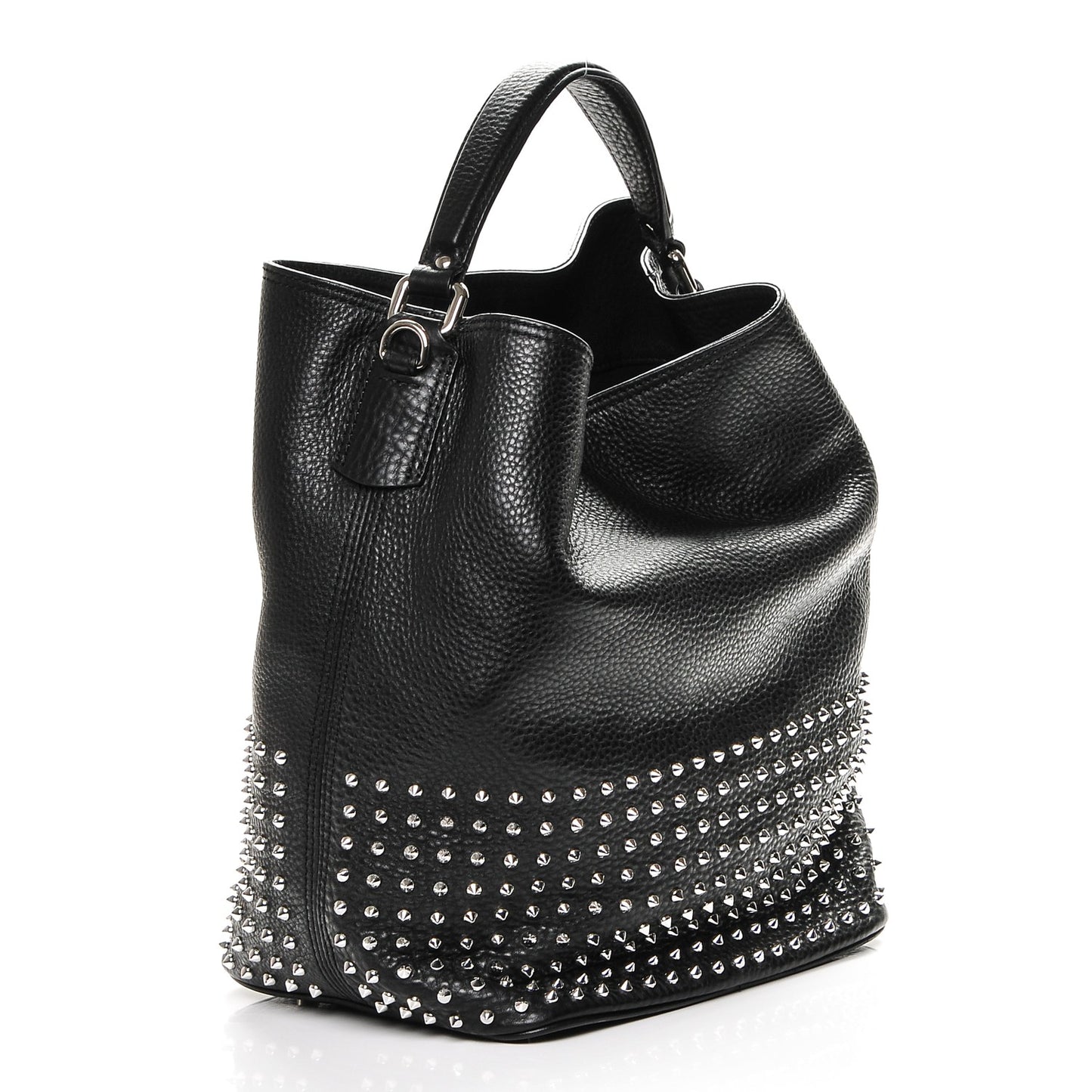 Calfskin Studded Medium Susanna Hobo Black