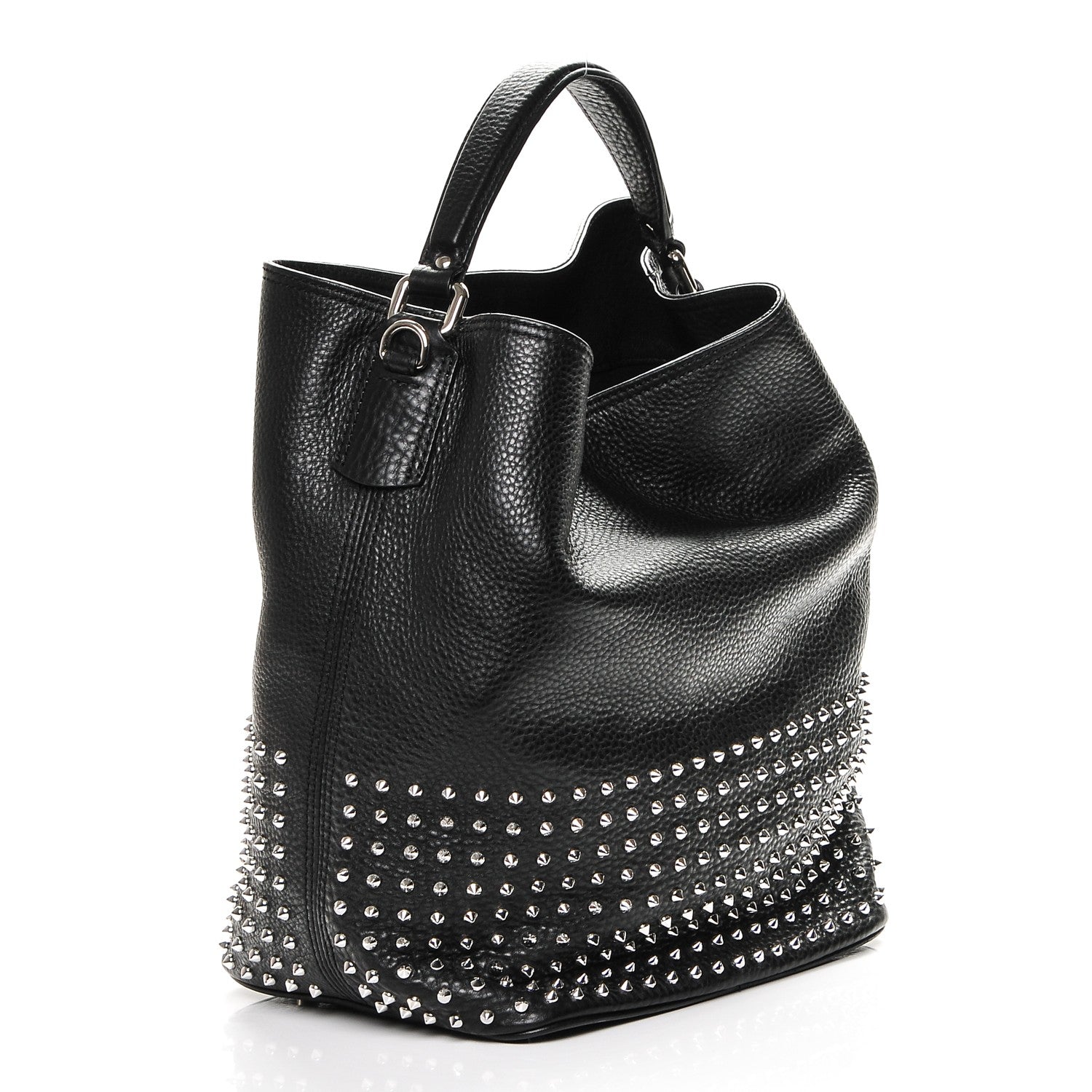 Burberry Calfskin Studded Medium Susanna Hobo Black 3 of 6