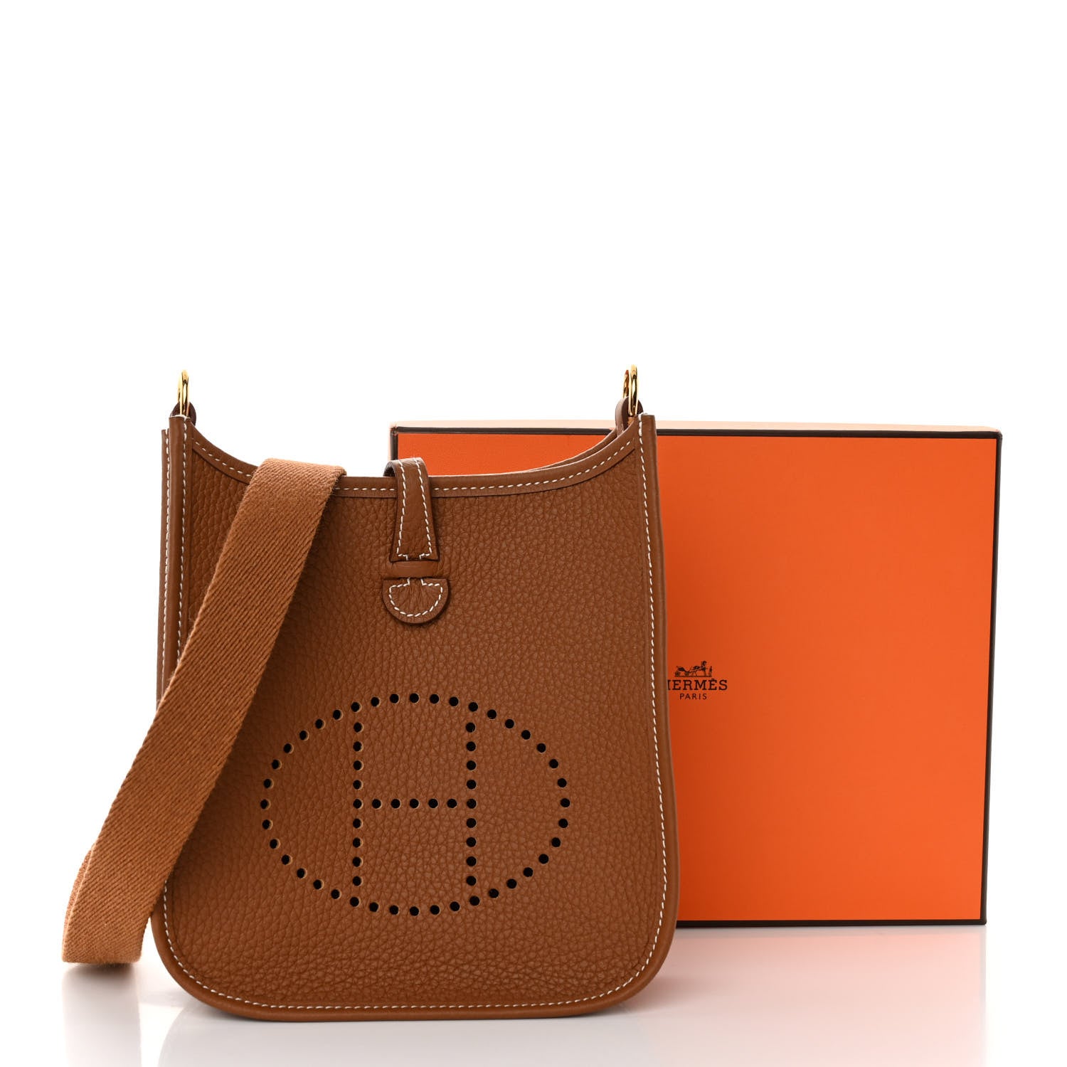 Hermes Taurillon Clemence Evelyne TPM Gold 10 of 10