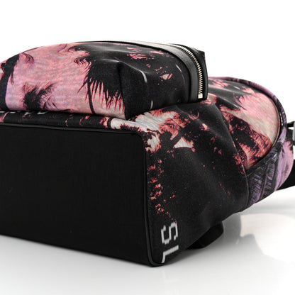 Saint Laurent Canvas Palm Tree Sunset City Backpack Violet Black 9 of 9