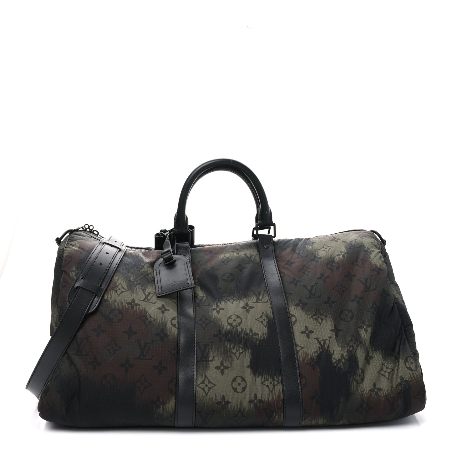 Nylon Monogram Camouflage Keepall Bandouliere 50 Kaki