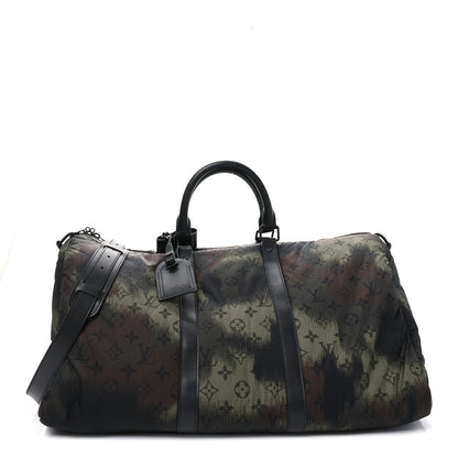 Louis Vuitton Nylon Monogram Camouflage Keepall Bandouliere 50 Kaki 1 of 8