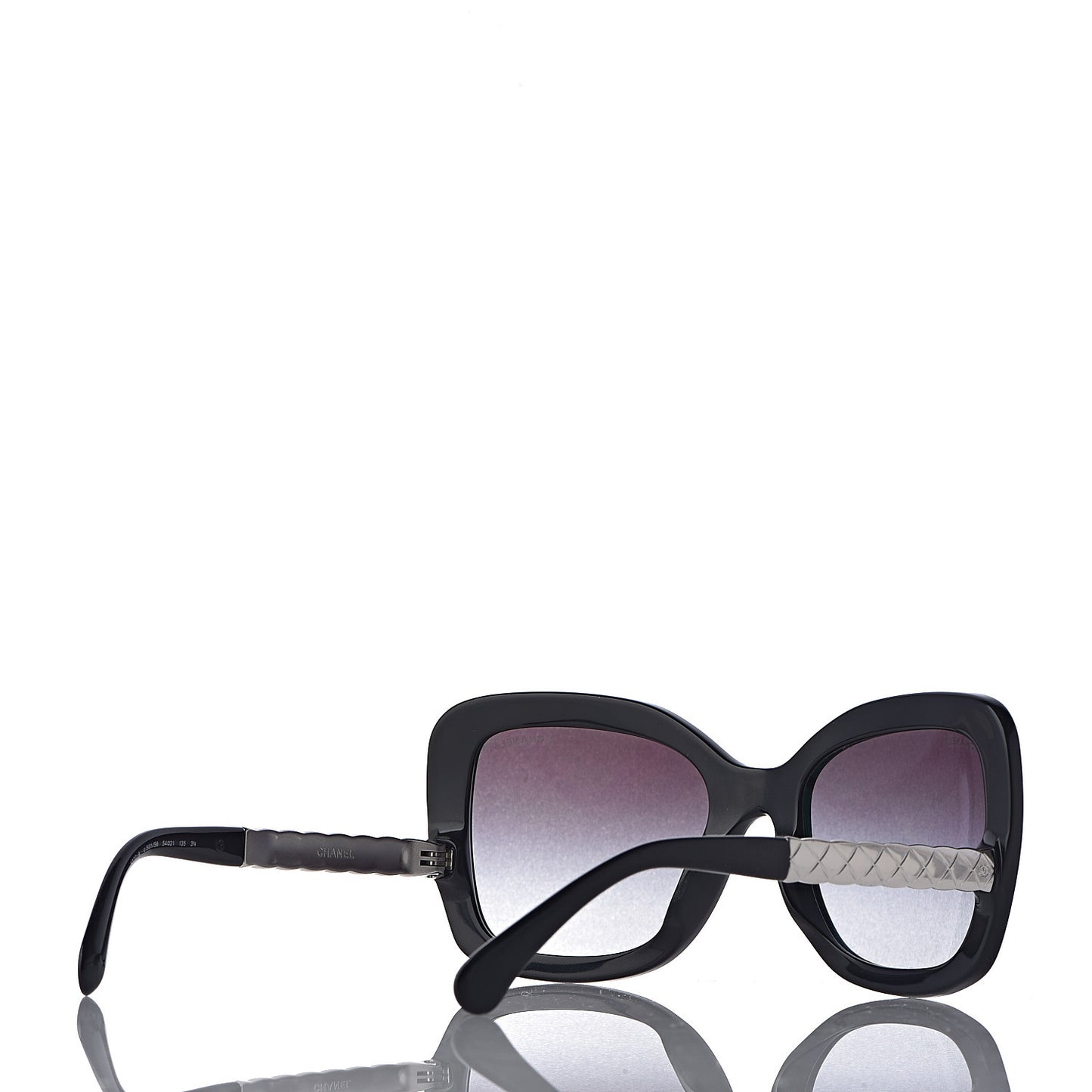 Acetate Spring Butterfly Sunglasses 5370 Black Silver