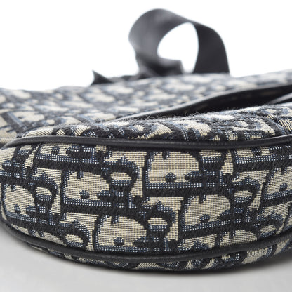 Christian Dior Oblique Mens Saddle Bag Blue 9 of 11