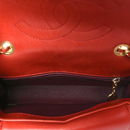 Chanel Lambskin Quilted Medium Vintage Flap Bag Red 5 of 11