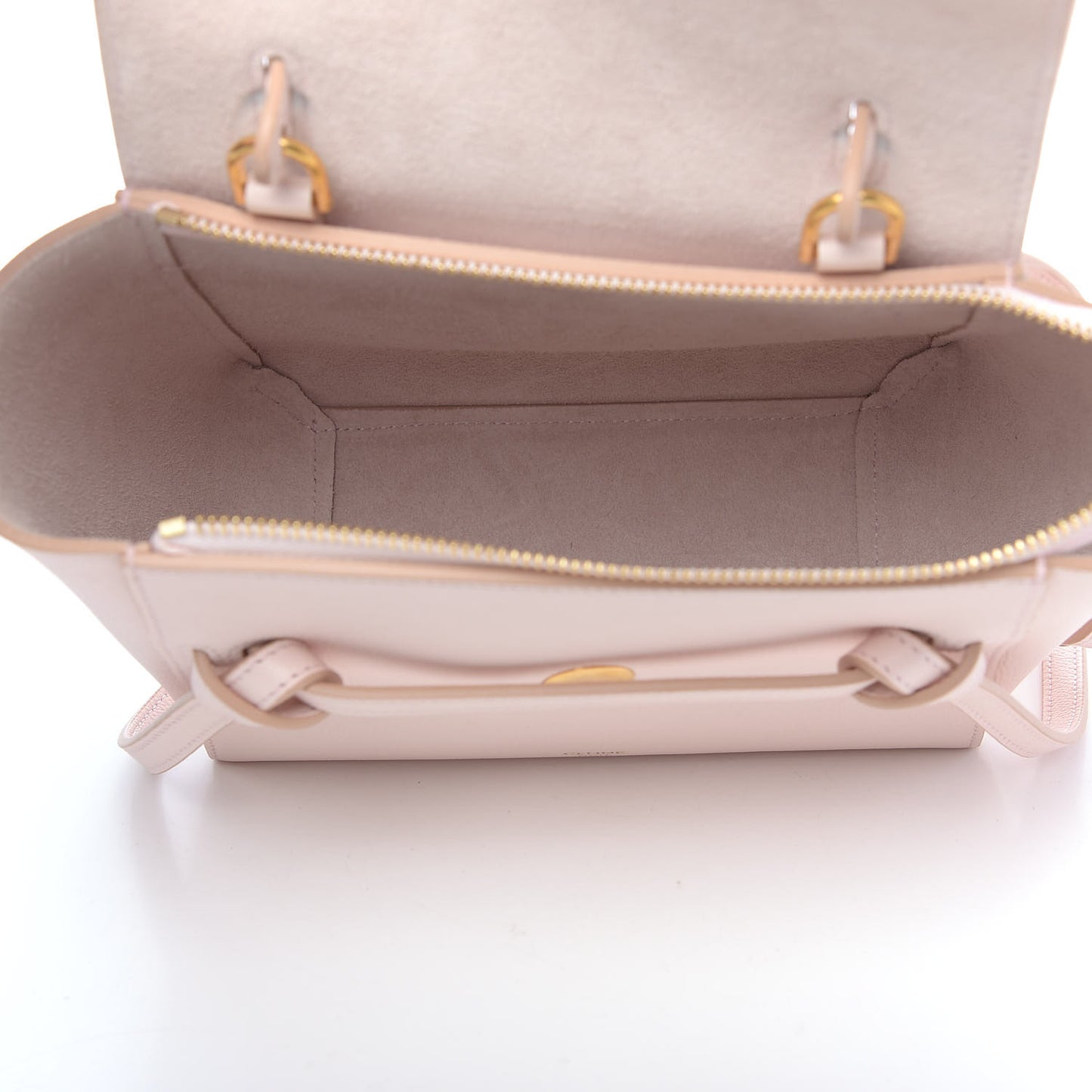 Grained Calfskin Nano Belt Bag Pale Pink