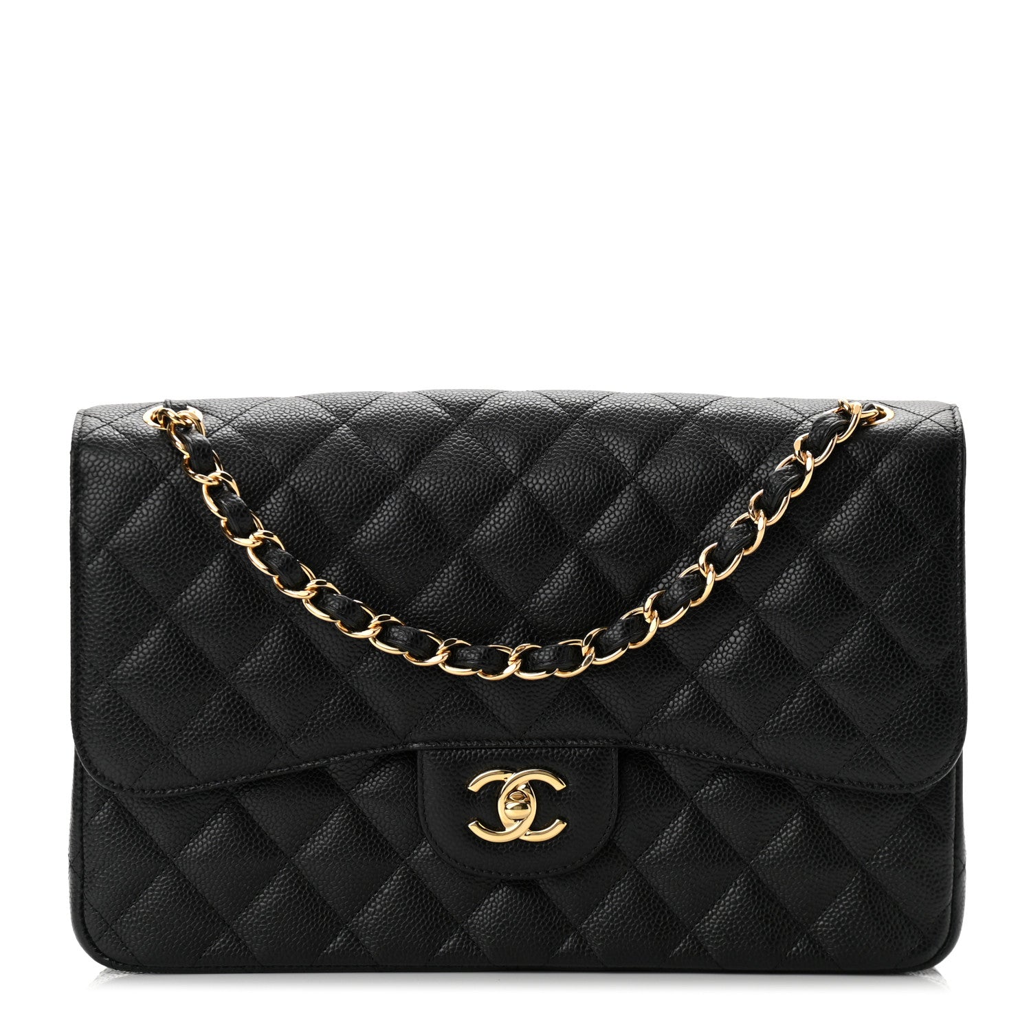 Chanel Caviar Quilted Jumbo Double Flap Black 1 of 10