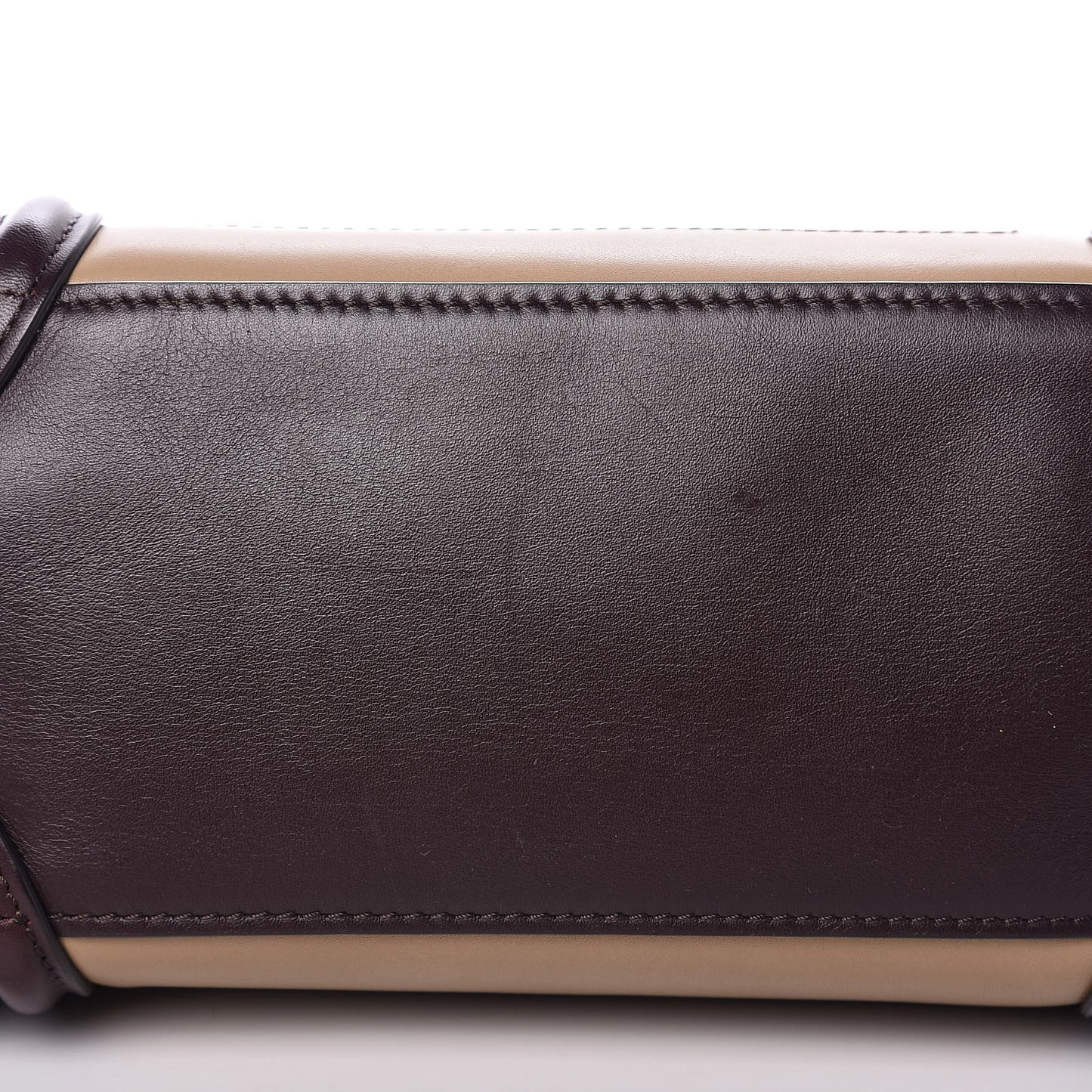 Smooth Calfskin Suede Micro Tri-Color Luggage Beige