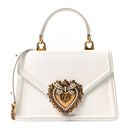 Dolce & Gabbana Smooth Calfskin Small Devotion Envelope Top Handle Bag White 1 of 9