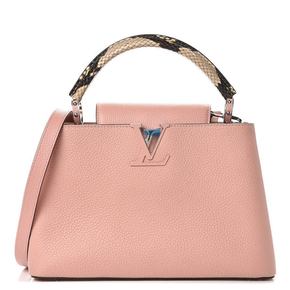 Louis Vuitton Taurillon Python Capucines PM Magnolia 1 of 7
