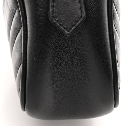 Gucci Calfskin Matelasse Small GG Marmont Chain Shoulder Bag Black 11 of 11