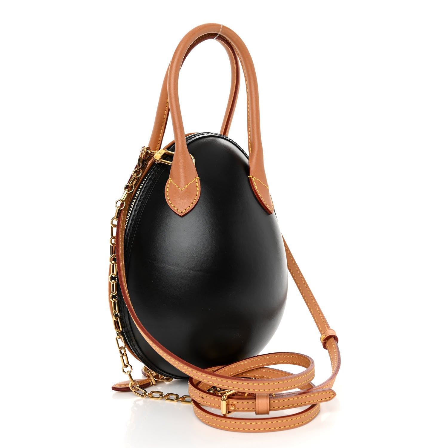 Louis Vuitton LOUIS VUITTON Monogram Egg Bag Black 3 of 9