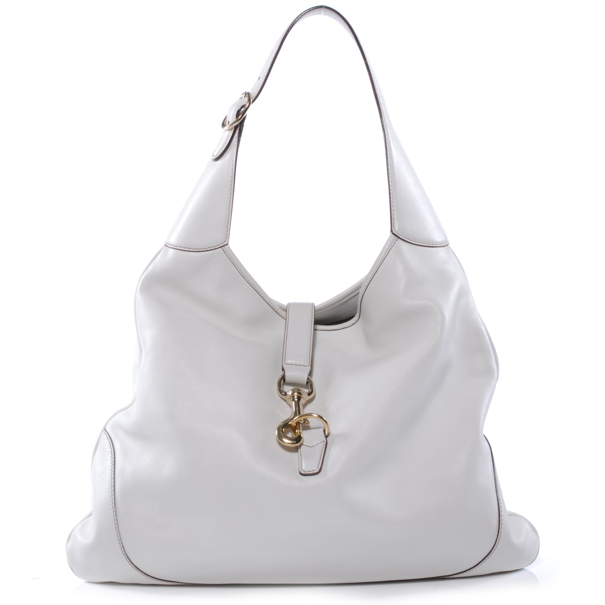 Gucci Leather Large Bouvier Hobo White 1 of 7