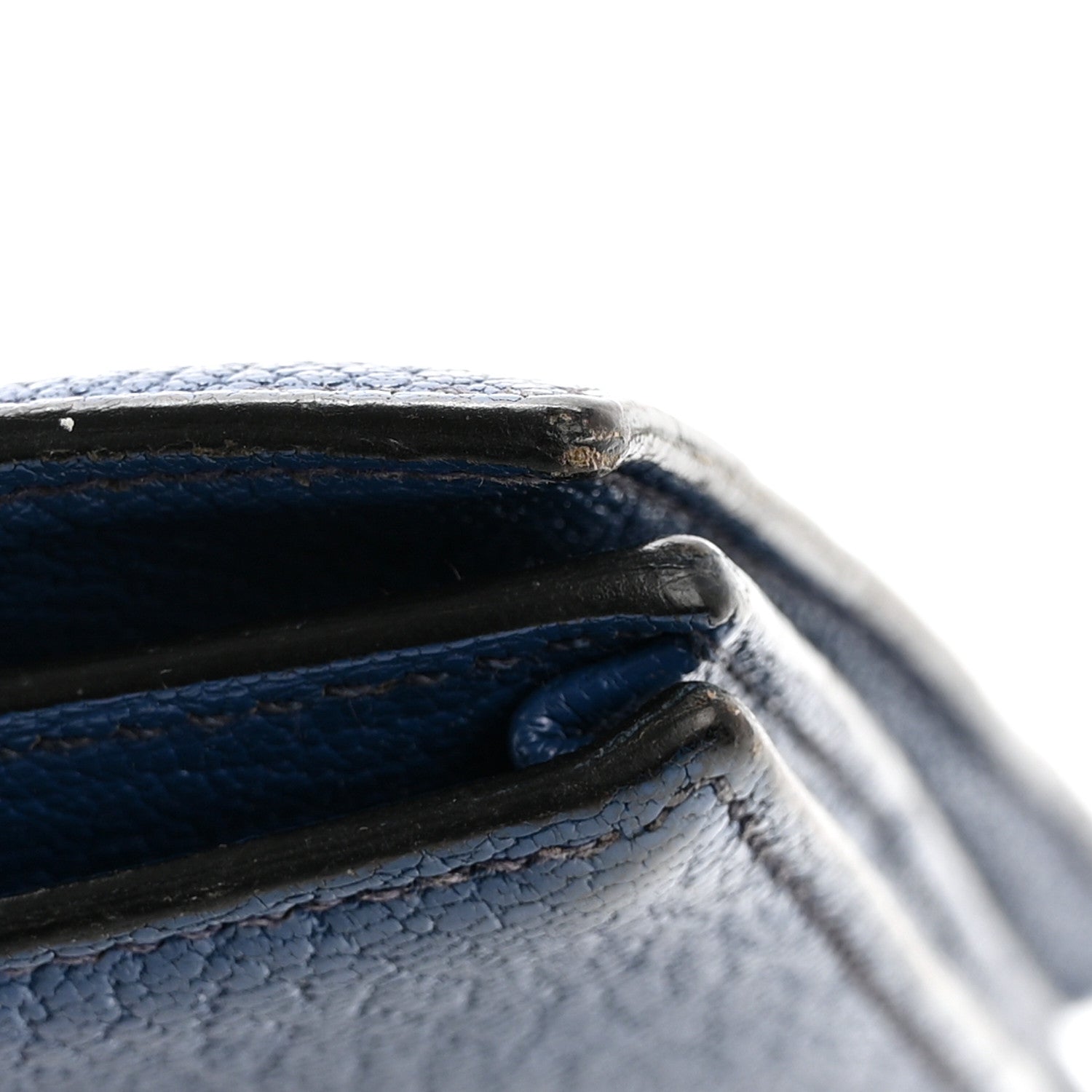 Hermes Chevre Mysore Bearn Gusset Wallet Bleu Agate 10 of 10