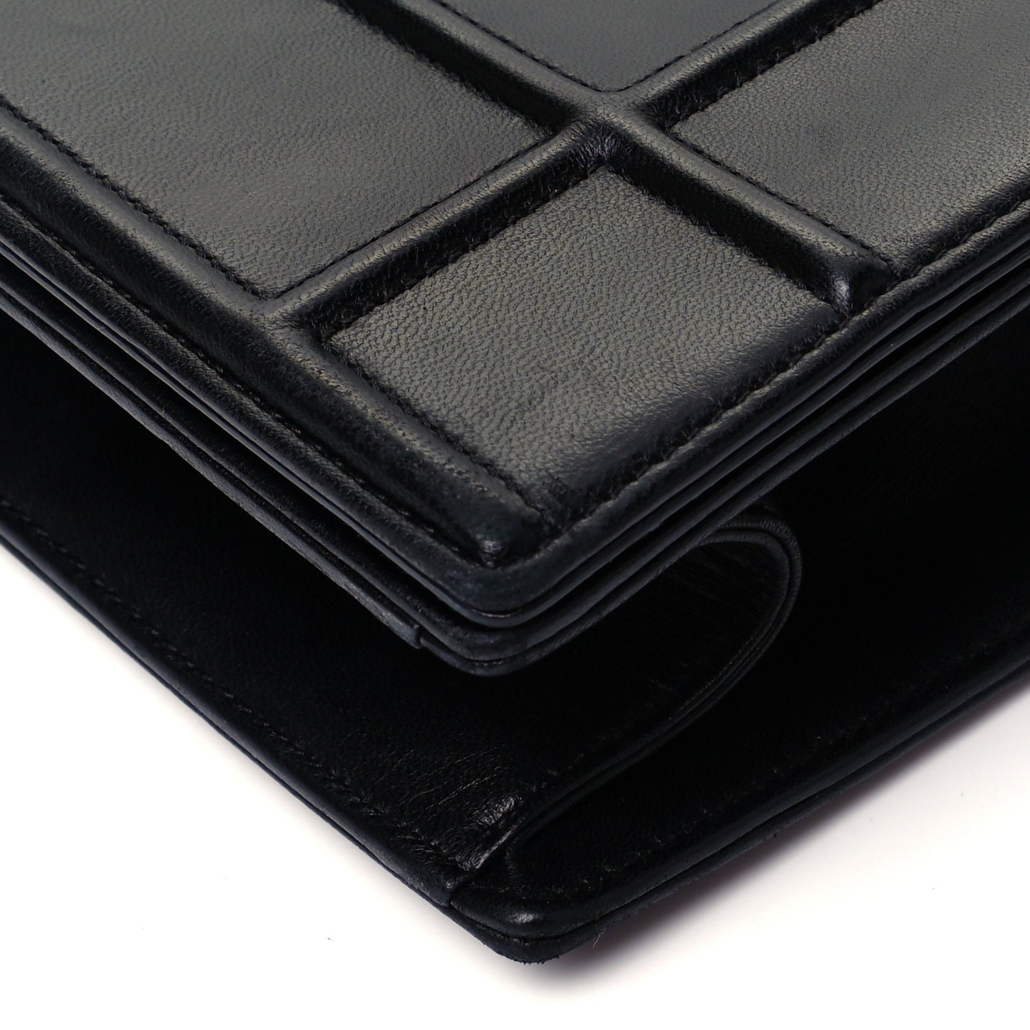 Lambskin Large Diorama Flap Bag Black