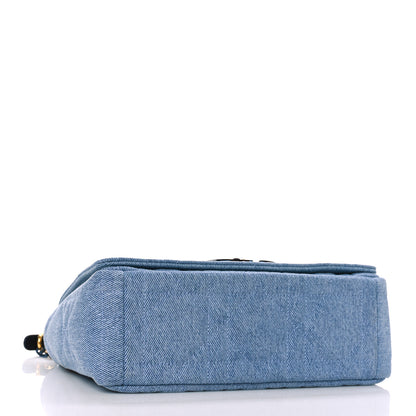 Christian Dior Denim Macrocannage Medium Caro Bag Blue 4 of 9