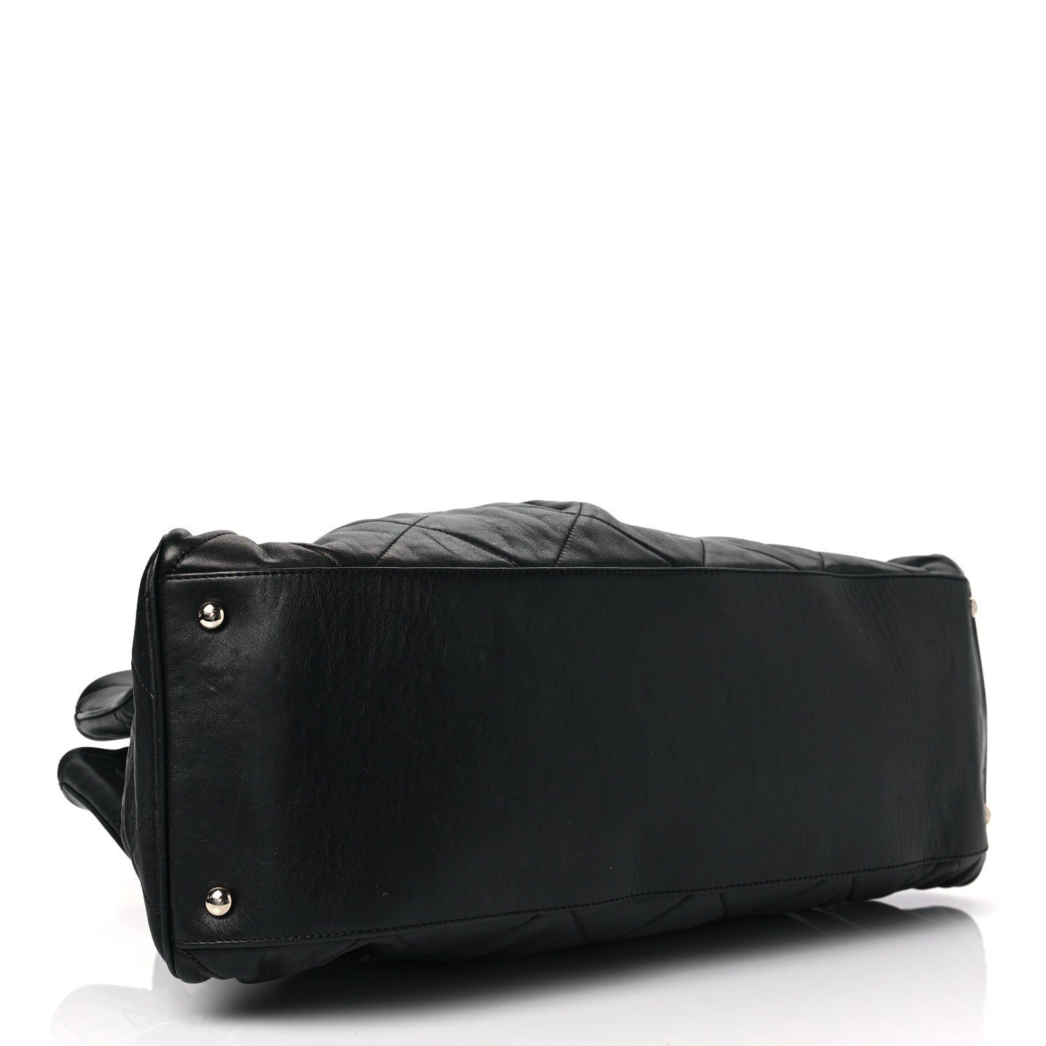 Chanel Lambskin Quilted Mademoiselle Lock Tote Black 4 of 7