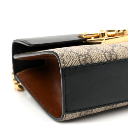 Gucci GG Supreme Monogram Calfskin Small Padlock Shoulder Bag Beige Black Cuir Beige Black Cuir 8 of 12