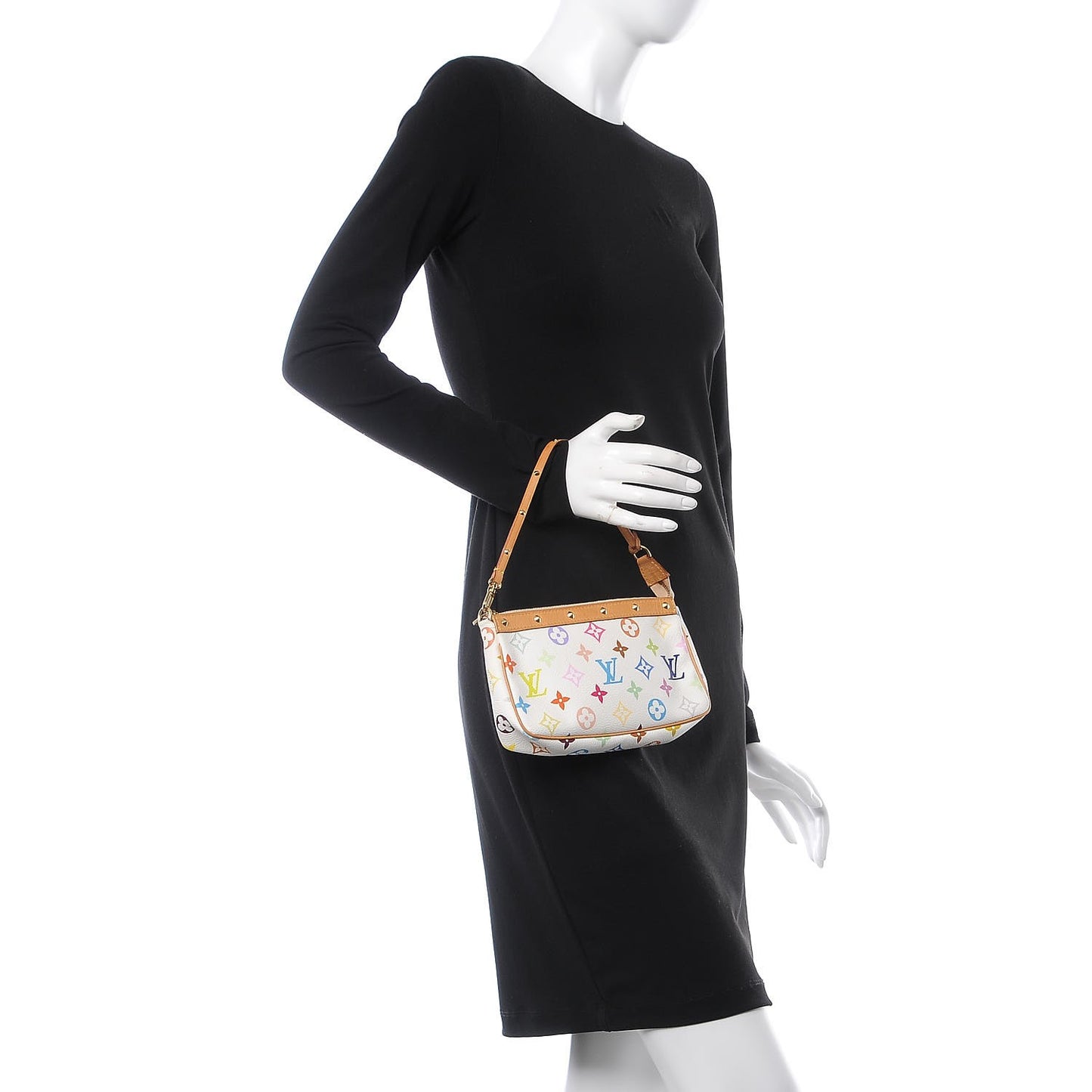 Monogram Multicolor Pochette Accessories White