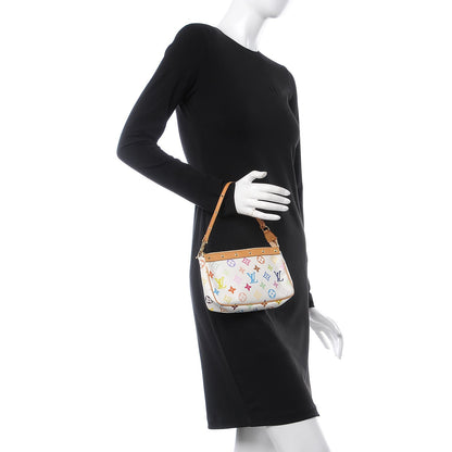 Louis Vuitton Monogram Multicolor Pochette Accessories White 2 of 8