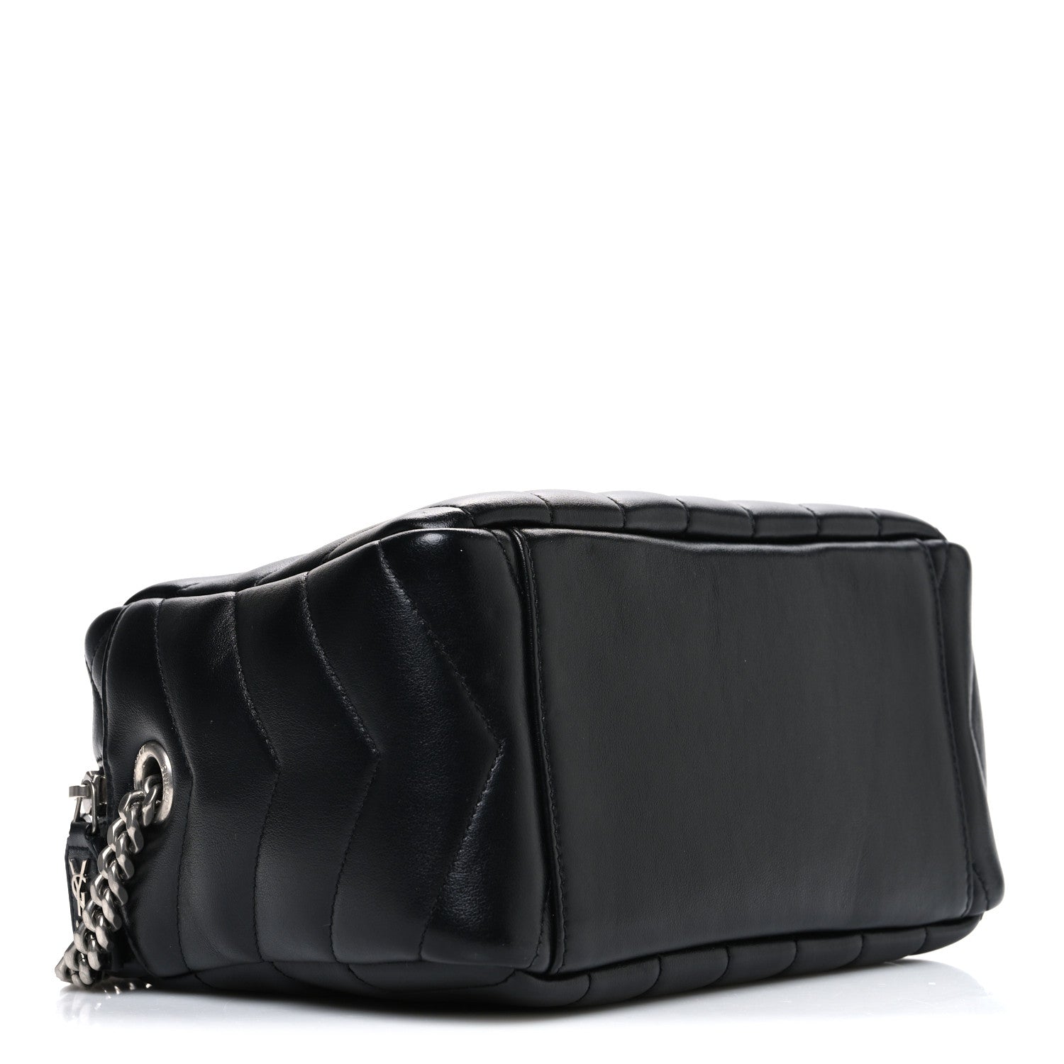 Saint Laurent Calfskin Y Quilted Monogram Small Loulou Bowling Bag Black 4 of 10