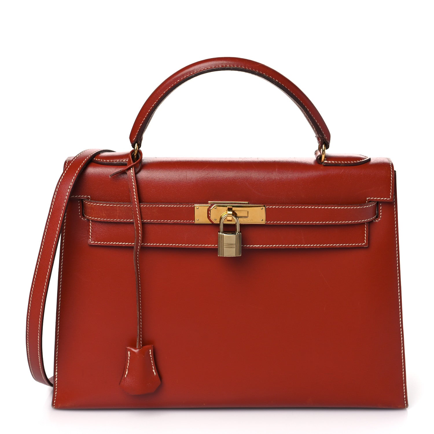 Hermes Box Kelly Sellier 32 Brique 1 of 18