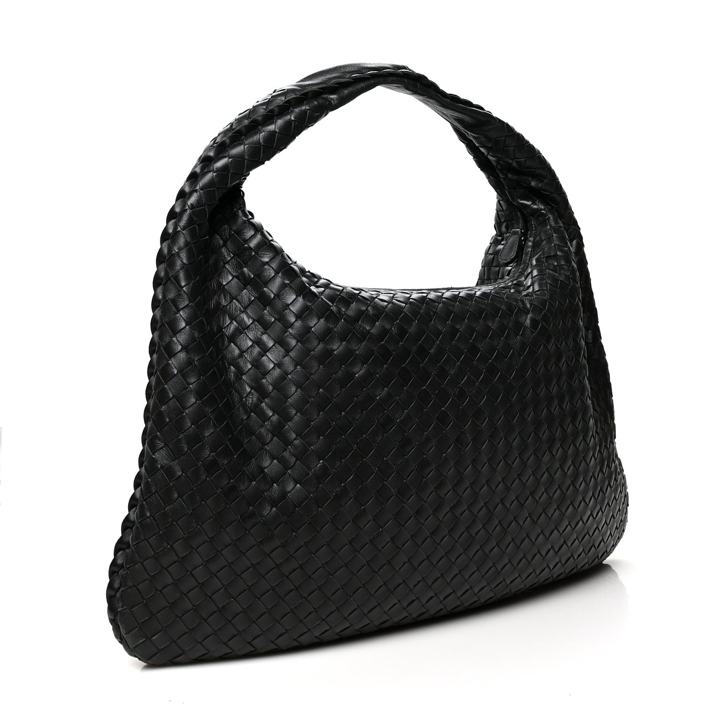 Nappa Intrecciato Large Veneta Hobo Black