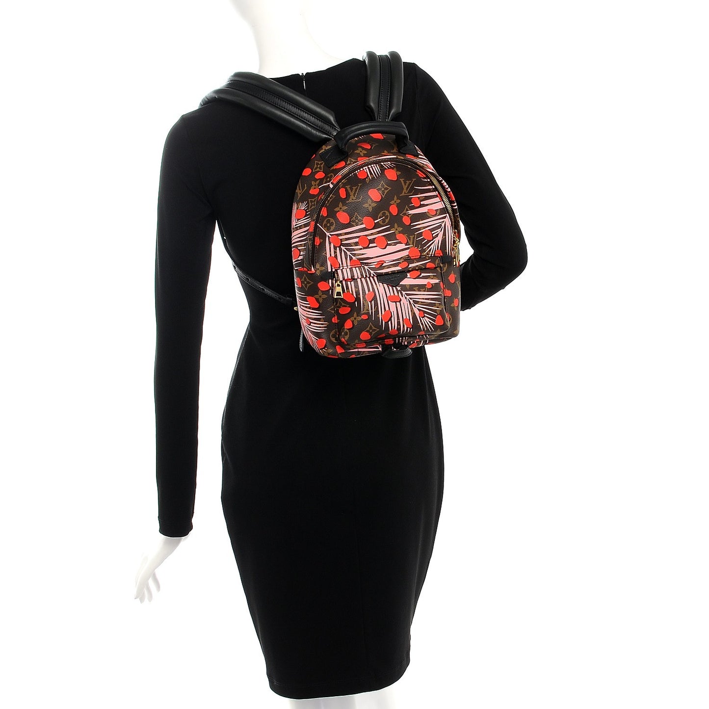 Monogram Jungle Dots Palm Springs Backpack PM Sugar Pink Poppy