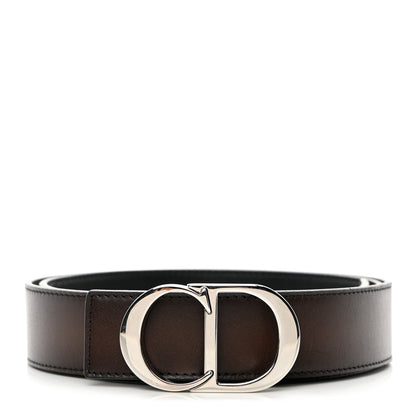 Christian Dior Calfskin CD Belt 100 Brown Black 1 of 5