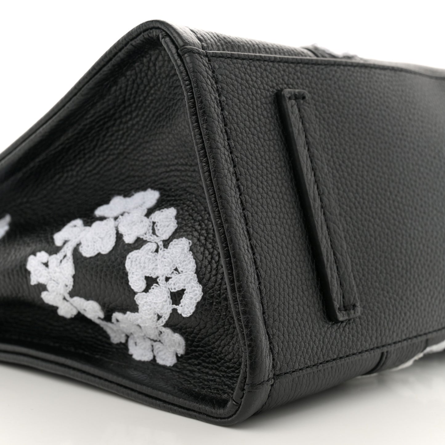 x Denim Tears Grained Calfskin Medium The Tote Bag Black