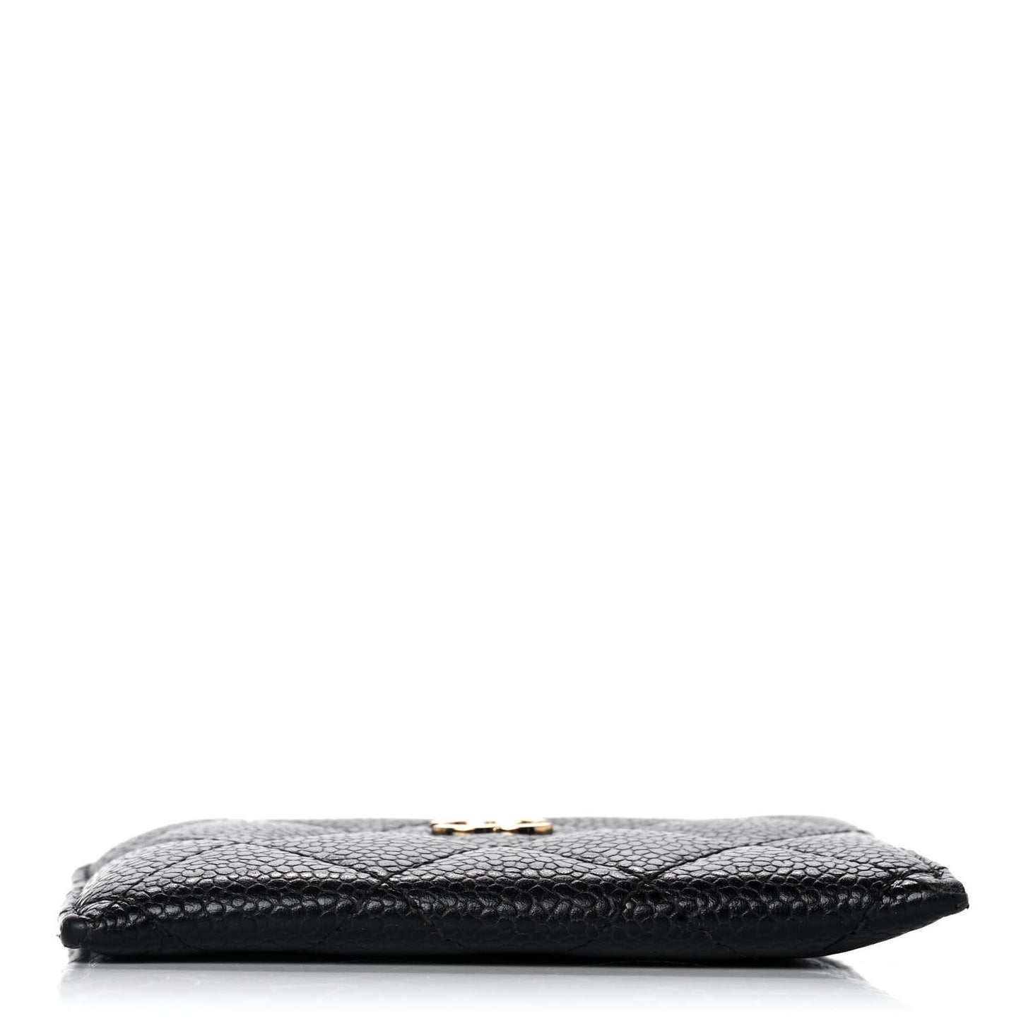 Caviar Quilted Card Holder Black