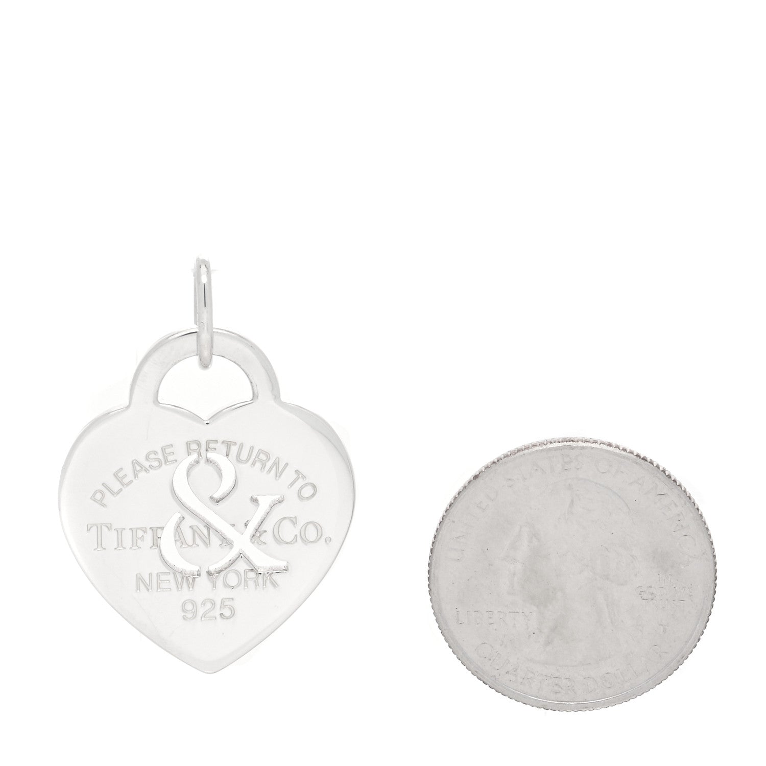 Tiffany Sterling Silver Return to Tiffany Ampersand Heart Charm 2 of 5