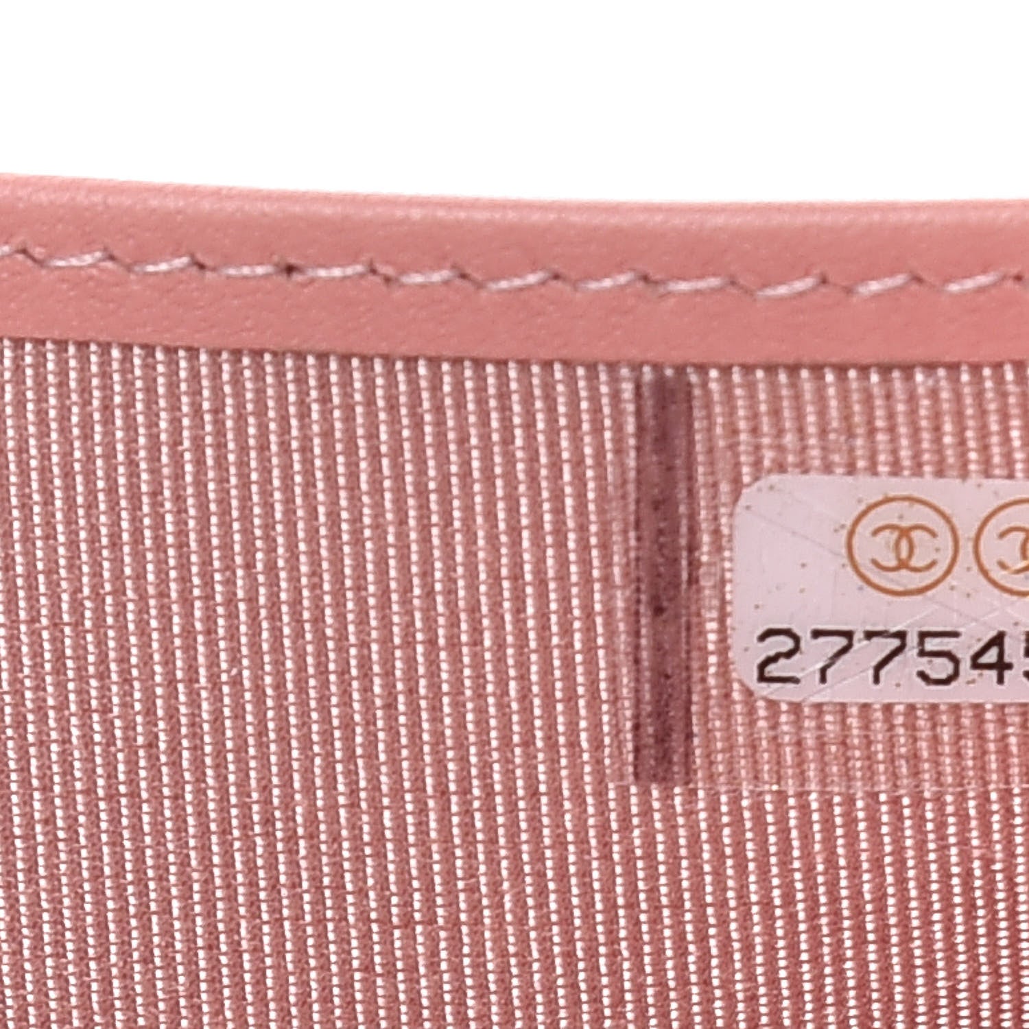 Chanel Caviar Chevron Quilted Compact Flap Wallet Pink 9 of 11