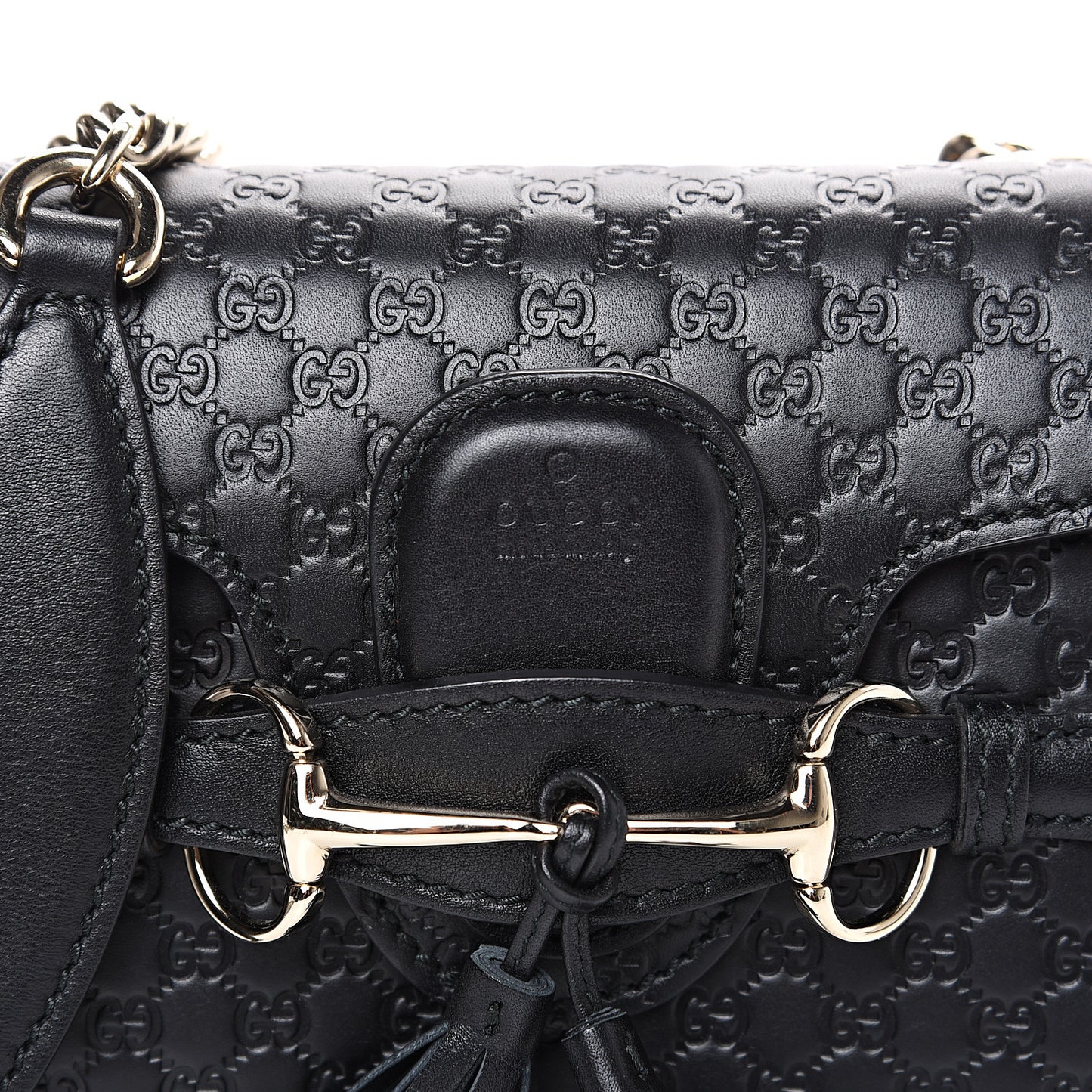 Microguccissima Mini Emily Shoulder Bag Black