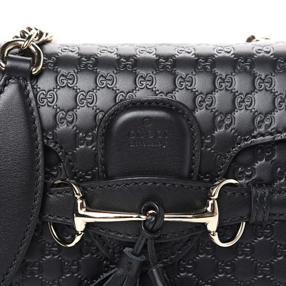 Gucci Microguccissima Mini Emily Shoulder Bag Black 9 of 10