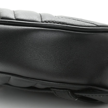 Gucci Calfskin Matelasse GG Marmont Belt Bag 85 34 Black 9 of 10
