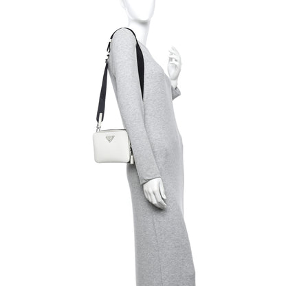 Prada Saffiano Travel Small Brique Crossbody Bag White 2 of 10