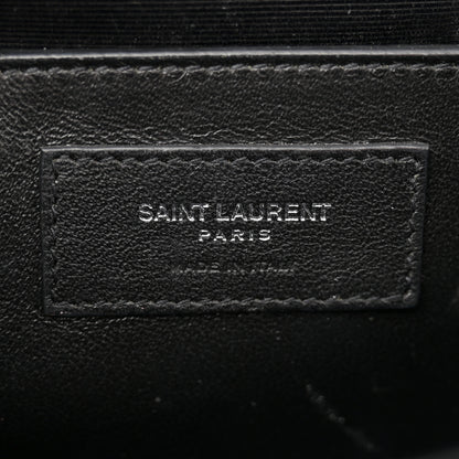 Saint Laurent Grain De Poudre Medium Classic Monogram Kate Satchel Black 6 of 13