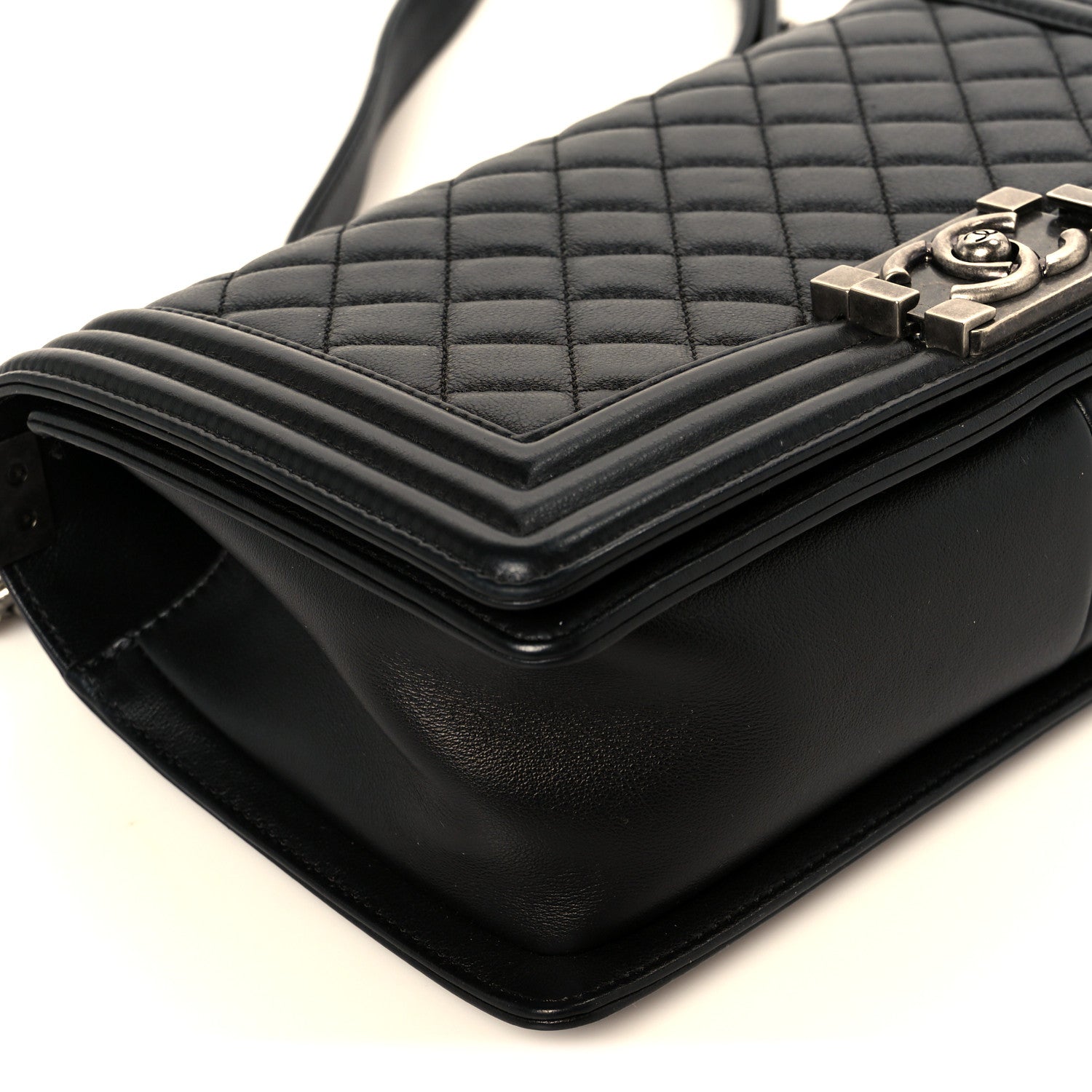 Chanel Calfskin Quilted Medium Boy Flap Black 9 of 11