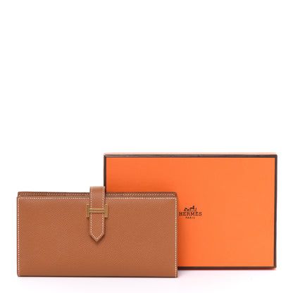 Hermes Epsom Bearn Gusset Wallet Gold 9 of 9