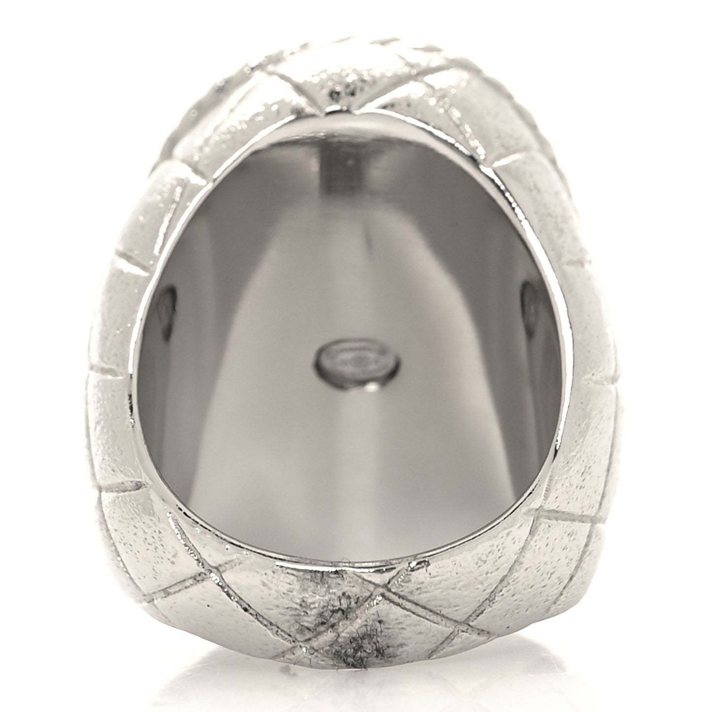 Crystal CC Crown Signet Ring 54 7 Gold