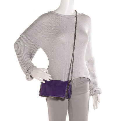Stella McCartney Faux Leather Shaggy Deer Falabella Crossbody Bag Bright Purple 2 of 9