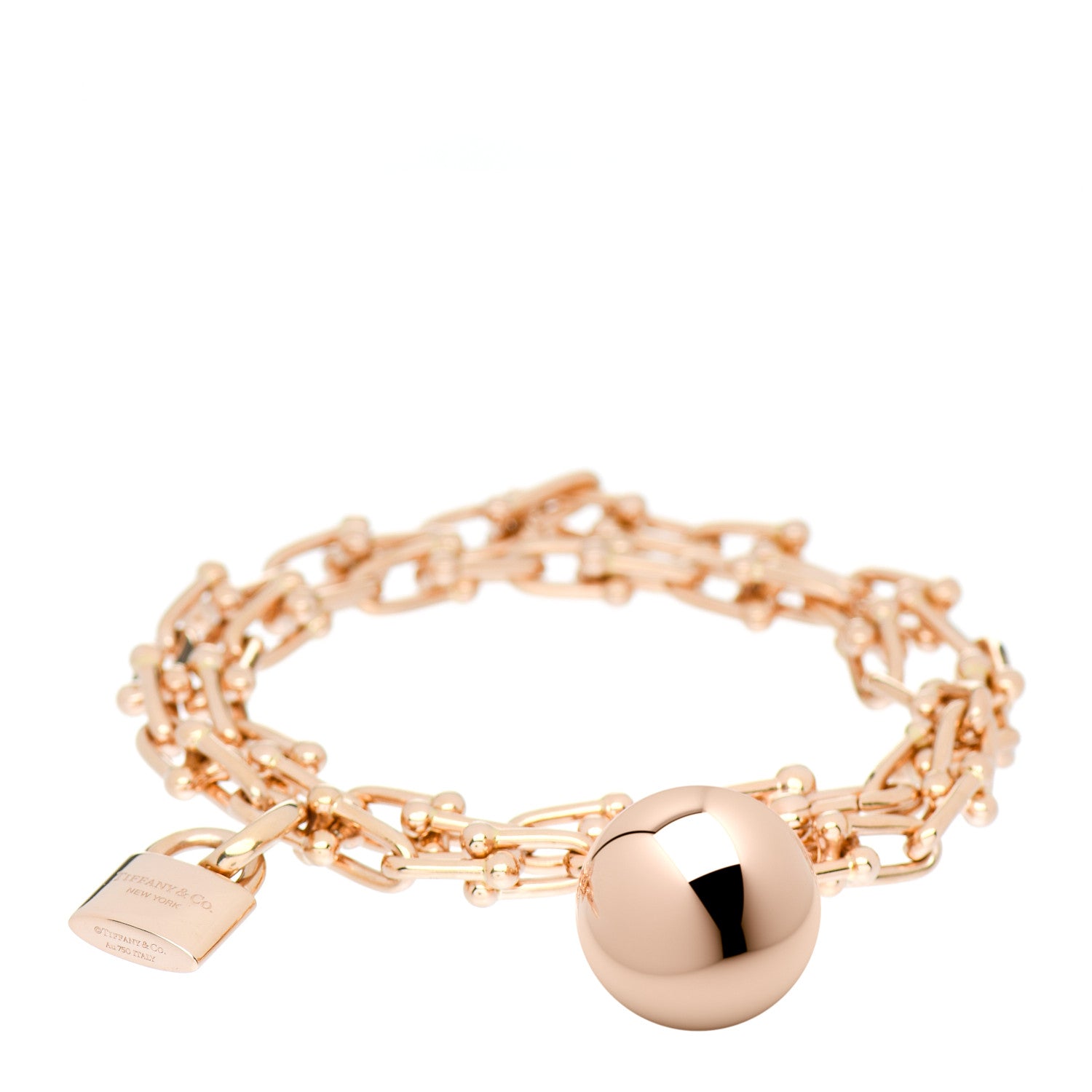Tiffany 18K Rose Gold HardWear Wrap Bracelet 1 of 4
