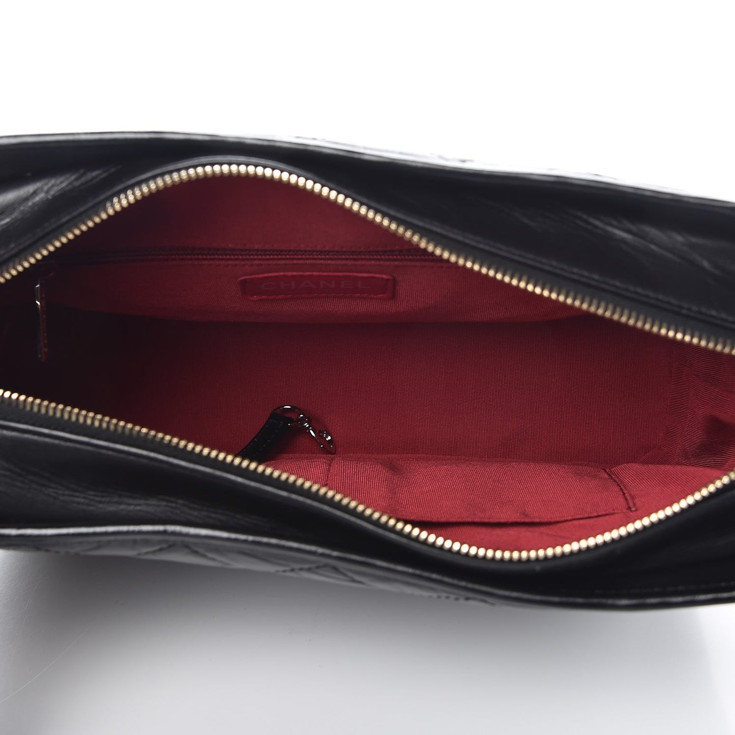Aged Calfskin Quilted Medium Gabrielle Hobo Black
